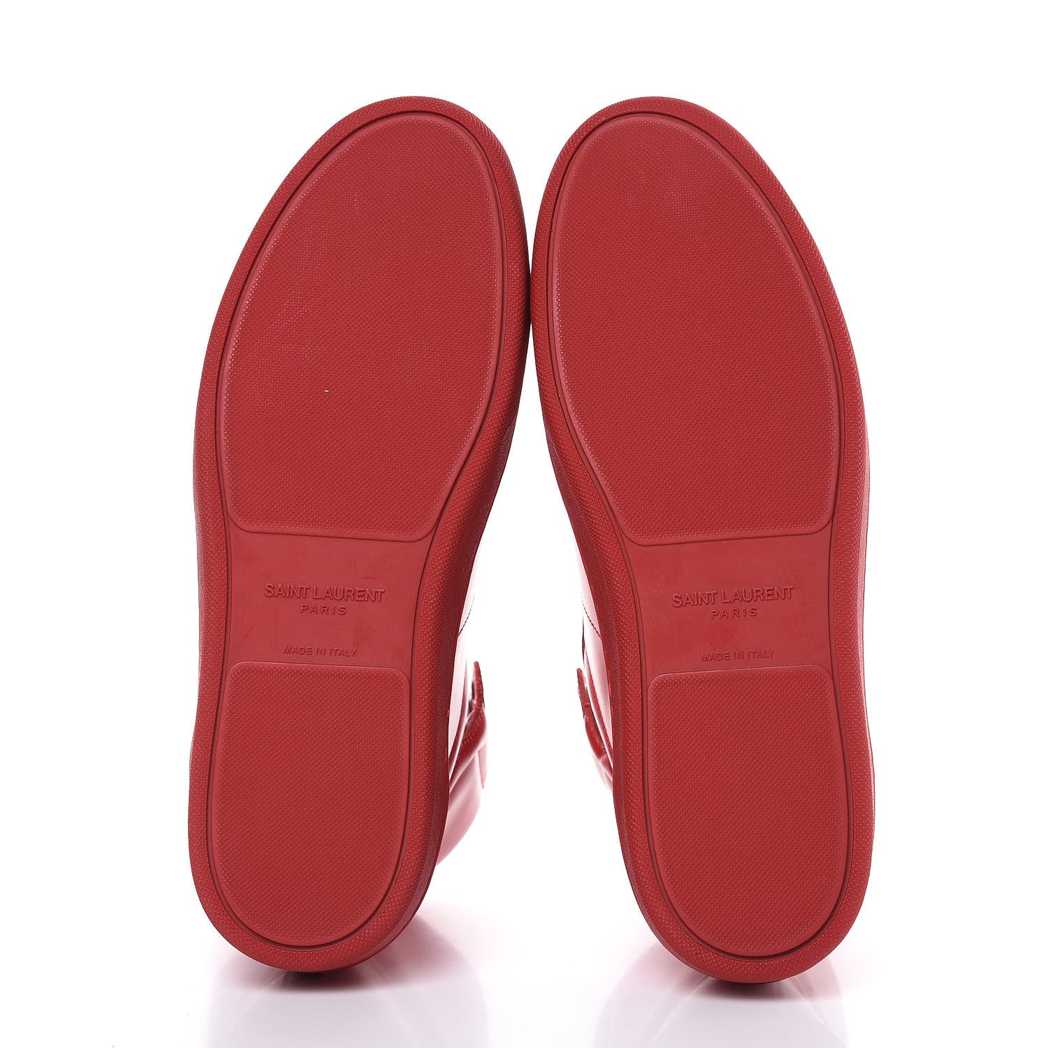 Saint Laurent Calfskin Mens Court Classic SL/01H High Top Sneakers 41 New Red 5 of 7