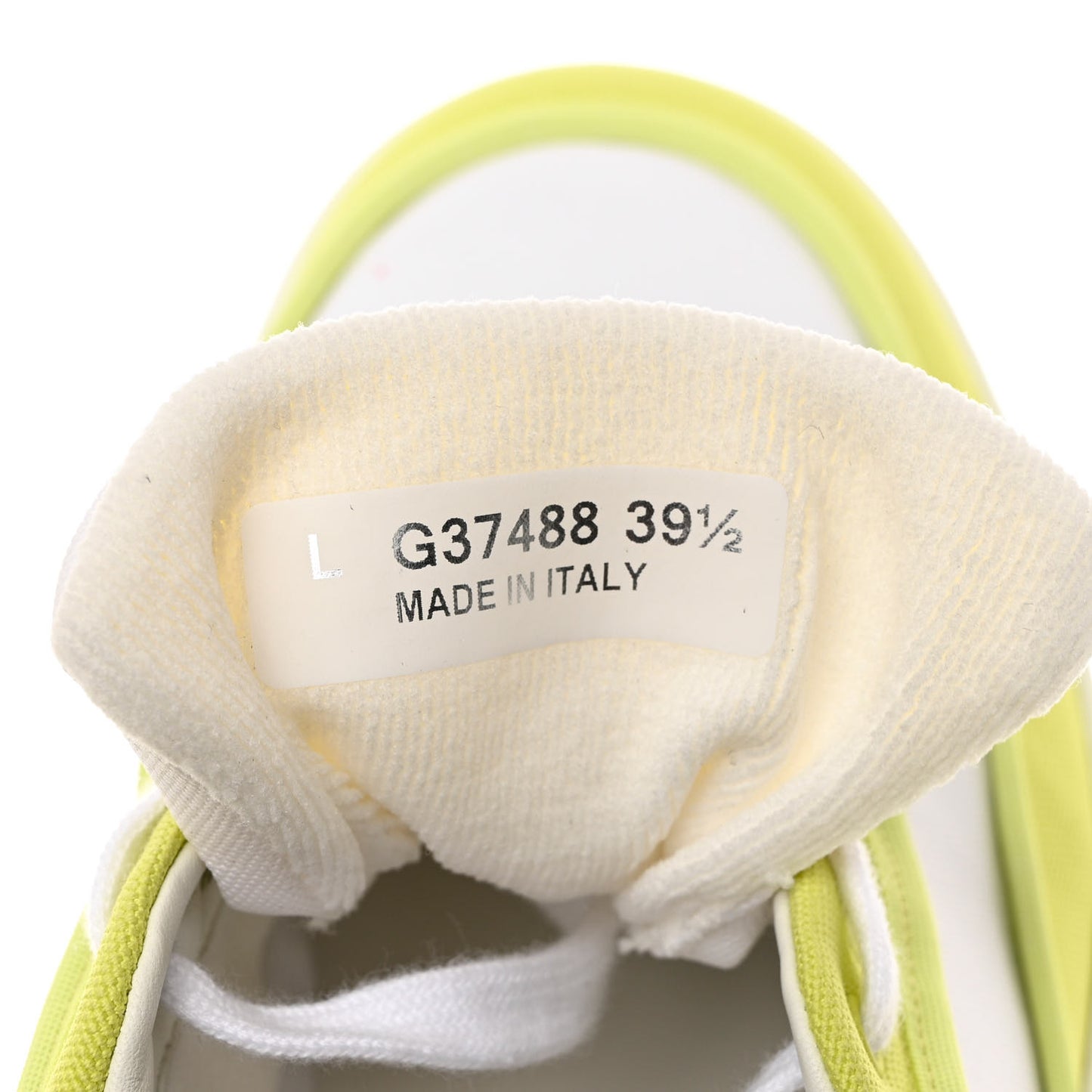 Fabric Womens Logo Sneakers 39.5 Green
