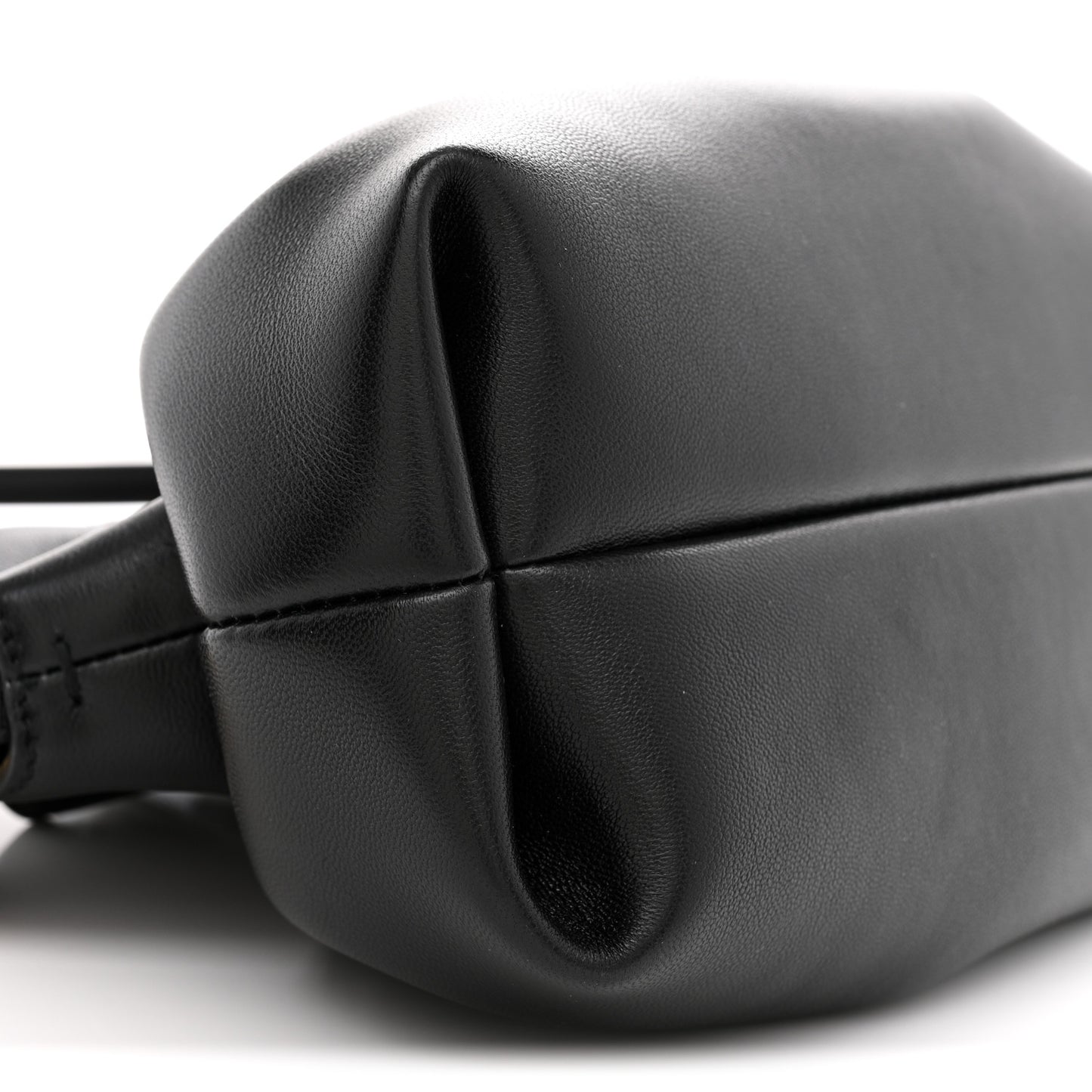 Nappa Small Dumpling Soft Bag Black