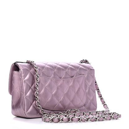 Chanel Metallic Calfskin Quilted Mini Rectangular Flap Pink 2 of 5