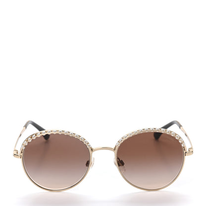 Chanel Round Pearl Sunglasses 4247-H Gold 2 of 7