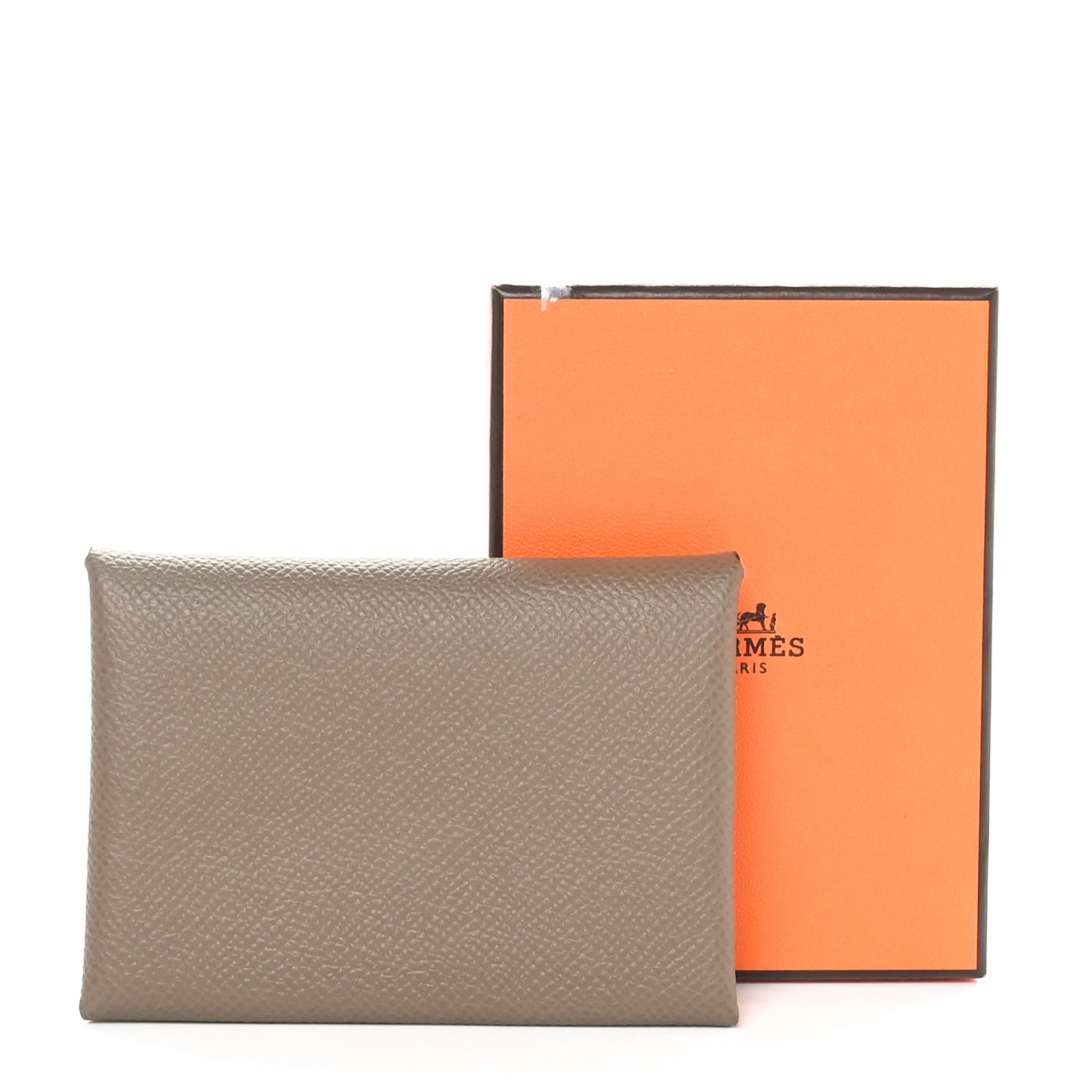 Epsom Calvi Duo Card Case Etoupe