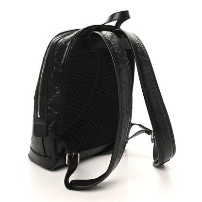 Gucci Calfskin GG Tennis Embossed Backpack Black 3 of 10