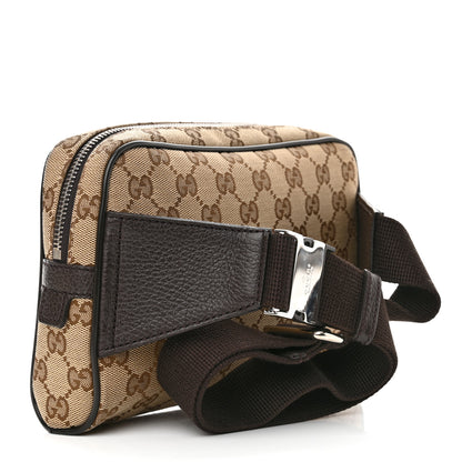 Gucci Monogram Dollar Calfskin Belt Bag Beige Ebony Testa di Moro Marrone Scuro 3 of 15