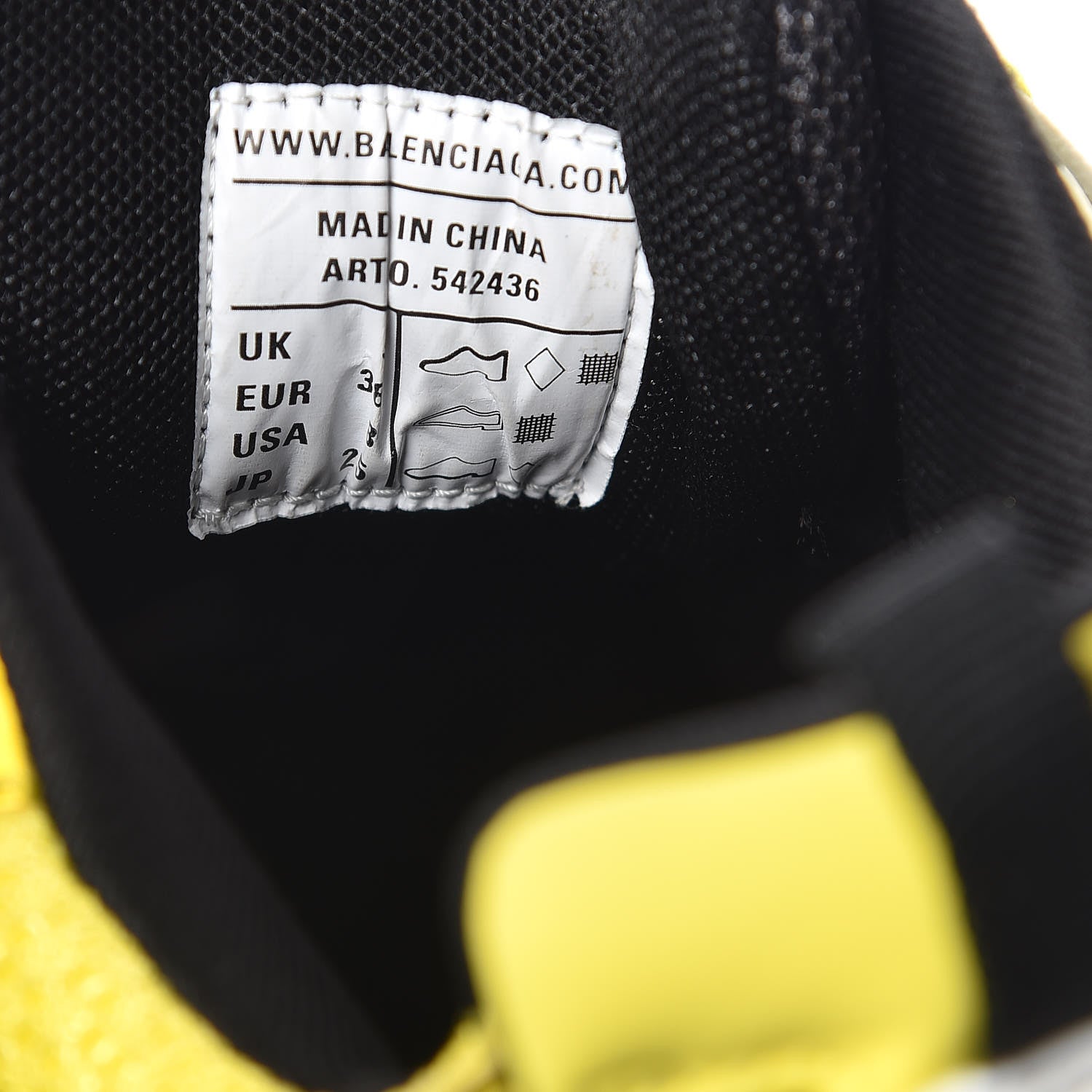 Balenciaga Mesh Nylon Womens Track Sneakers 39 Jaune Black White 10 of 16