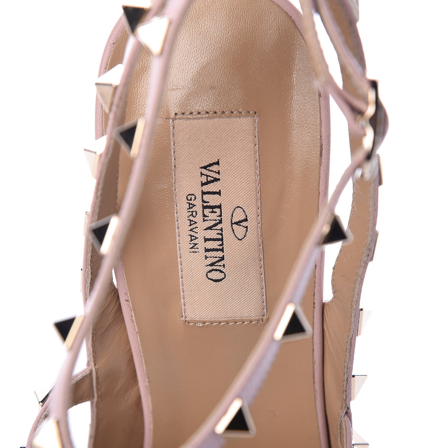 Valentino Garavani Calfskin Rockstud Ankle Strap 100mm Pumps 40 Water Rose 5 of 8