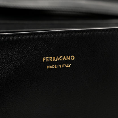 Salvatore Ferragamo Calfskin Small Front Flap Crossbody Bag Black 6 of 10