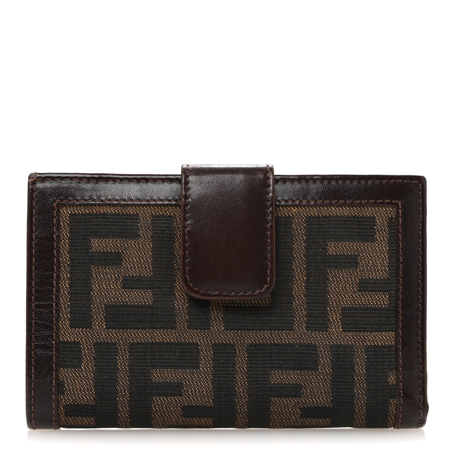 Fendi Zucca Calfskin Donna Wallet Tobacco 1 of 11