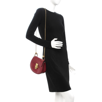 Chloe Grained Lambskin Mini Drew Shoulder Bag Wine Purple 2 of 6