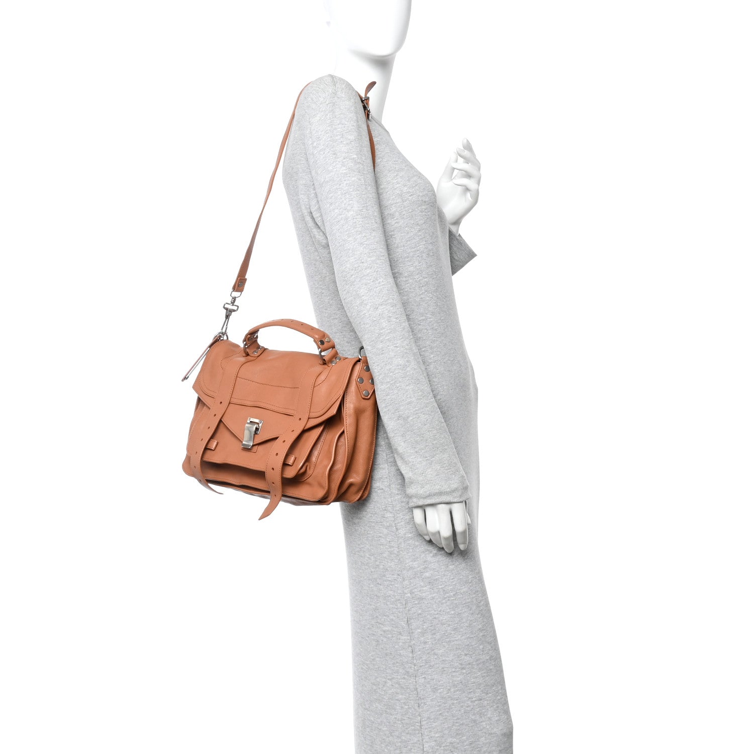 Proenza Schouler Lambskin Medium PS1 Satchel Dune 2 of 10