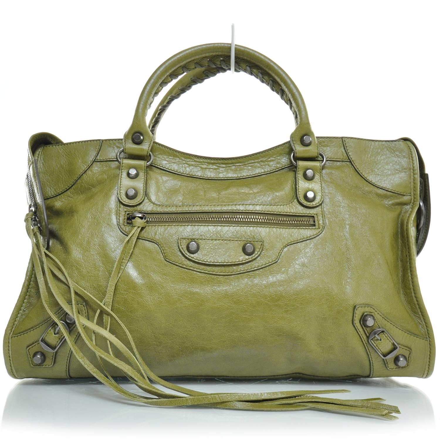Balenciaga Chevre City Dolma Green RH 3 of 11