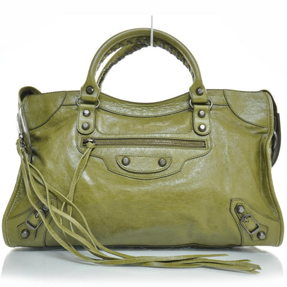 Balenciaga Chevre City Dolma Green RH 3 of 11