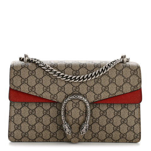 GG Supreme Monogram Small Dionysus Shoulder Bag Red