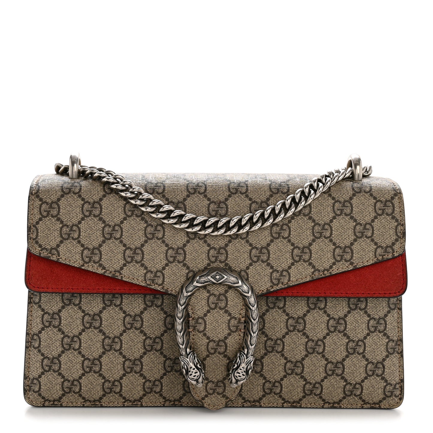 GG Supreme Monogram Small Dionysus Shoulder Bag Red