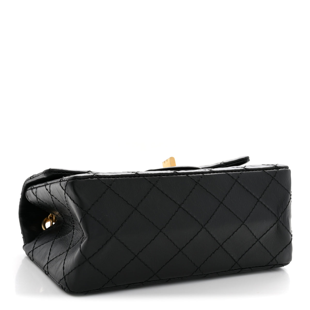 Chanel Aged Calfskin Quilted 2.55 Reissue Mini Flap Black 4 of 11