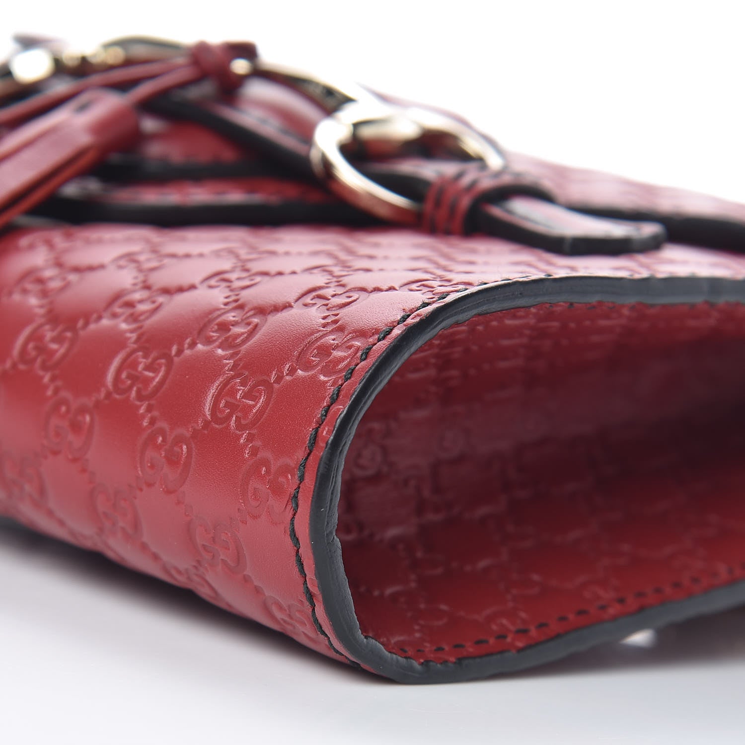 Gucci Soft Microguccissima Mini Emily Chain Shoulder Bag Rosso 10 of 11