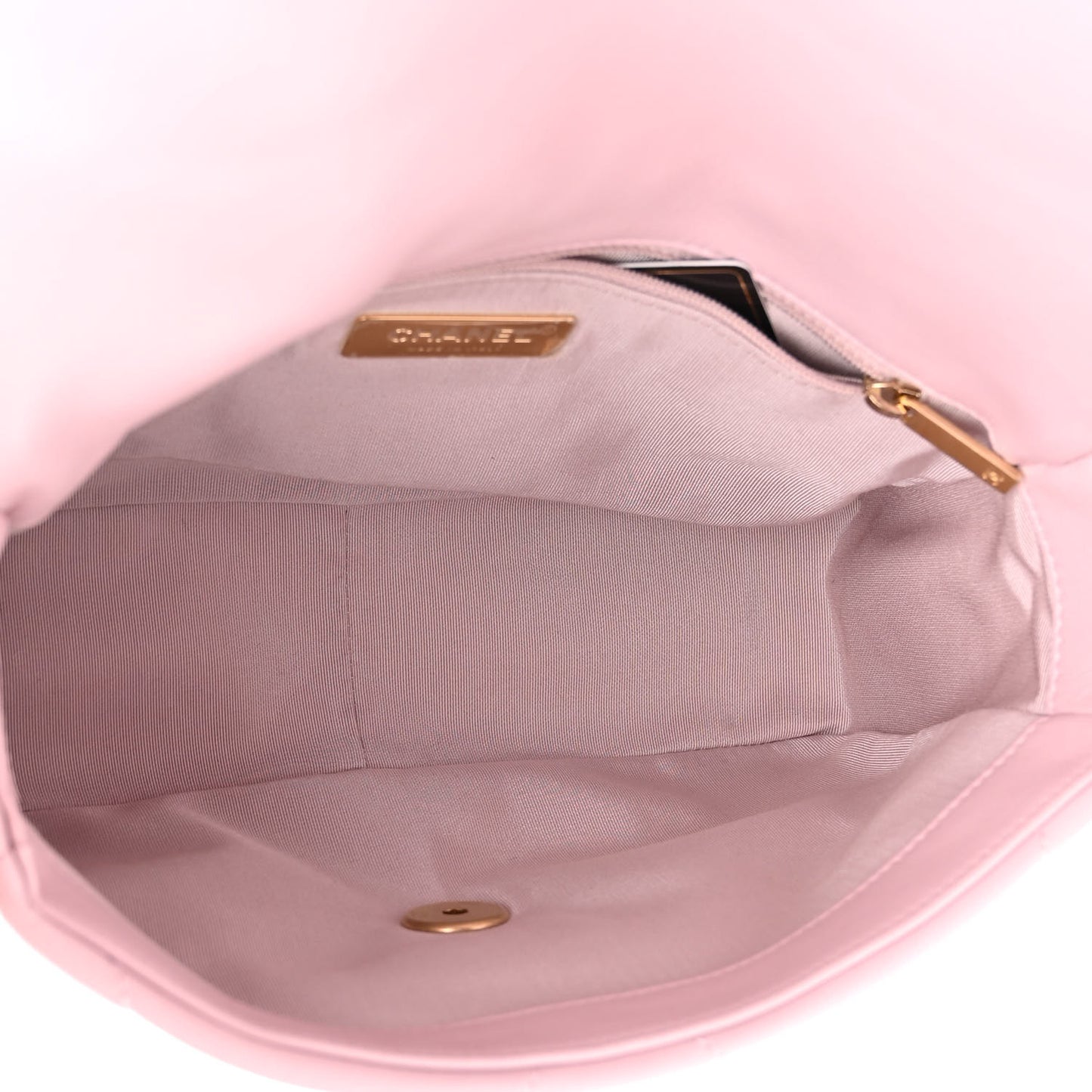 Lambskin Quilted Medium Chanel 19 Flap Light Pink