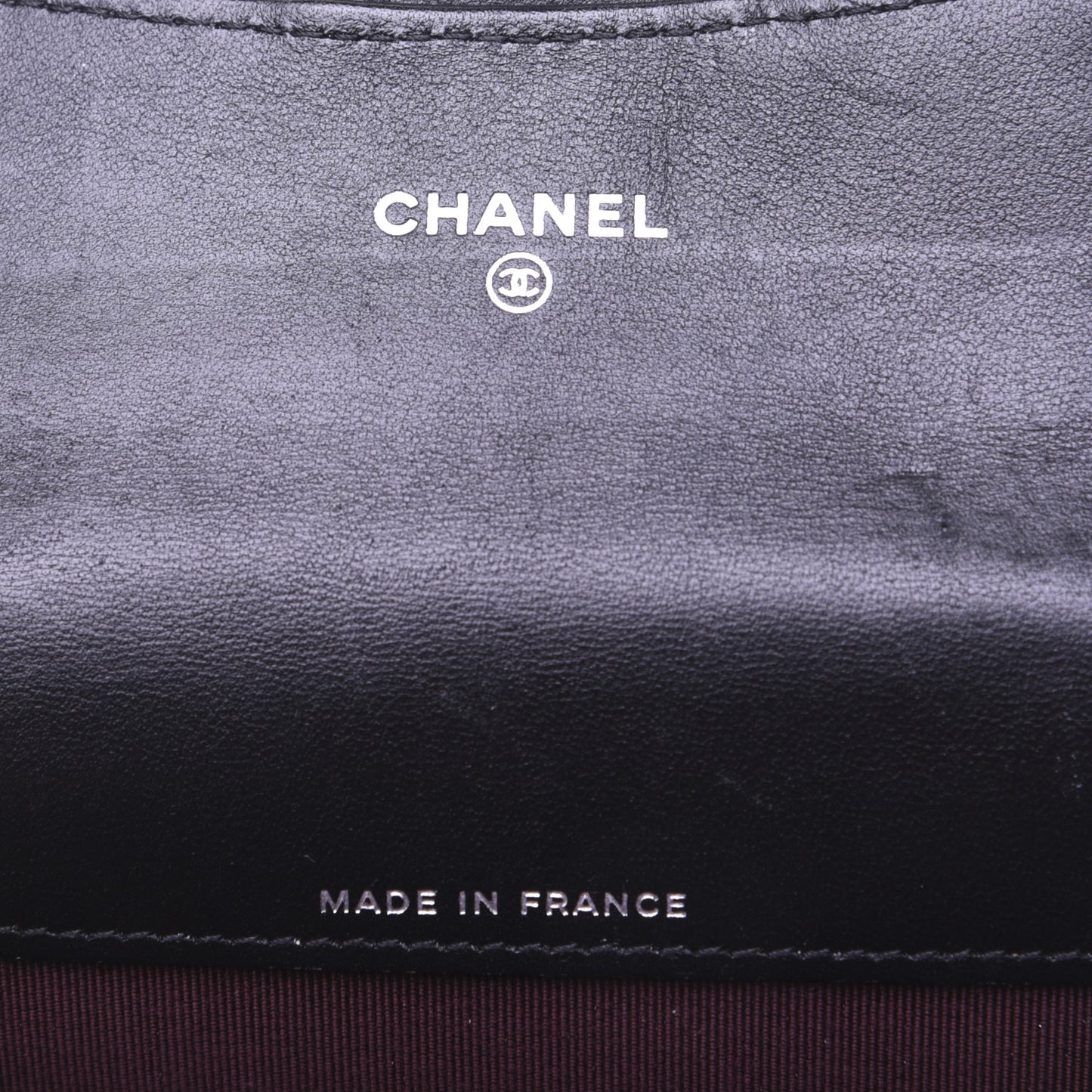 Lambskin Quilted Flap Card Holder Black