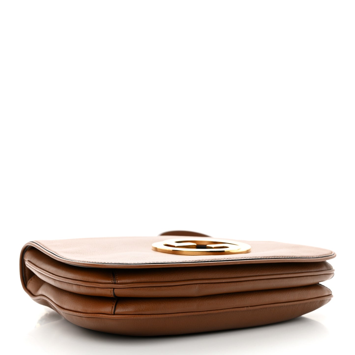 Roxy Calfskin Web Medium Blondie Shoulder Flap Bag Cuir