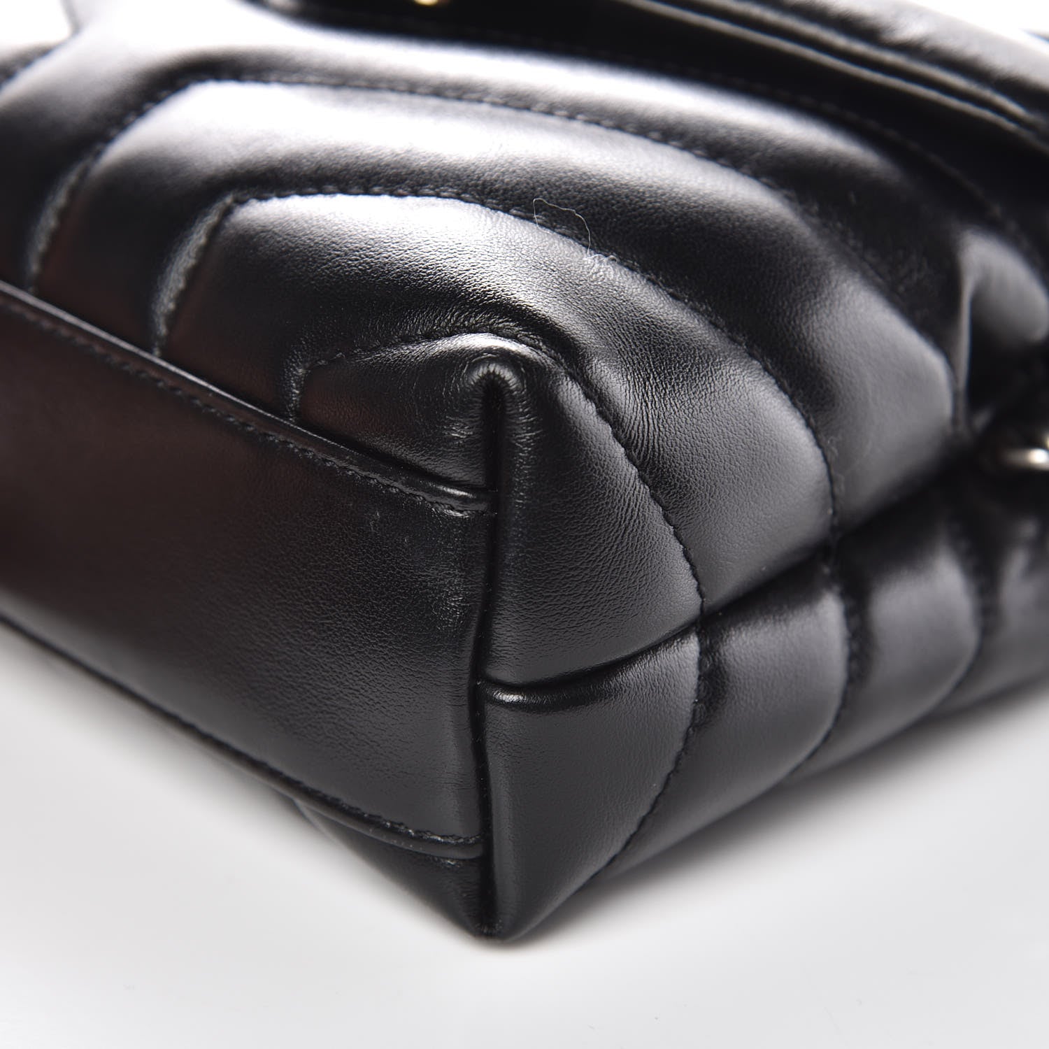 Saint Laurent Calfskin Y Quilted Monogram Toy Loulou Crossbody Bag Black 11 of 11