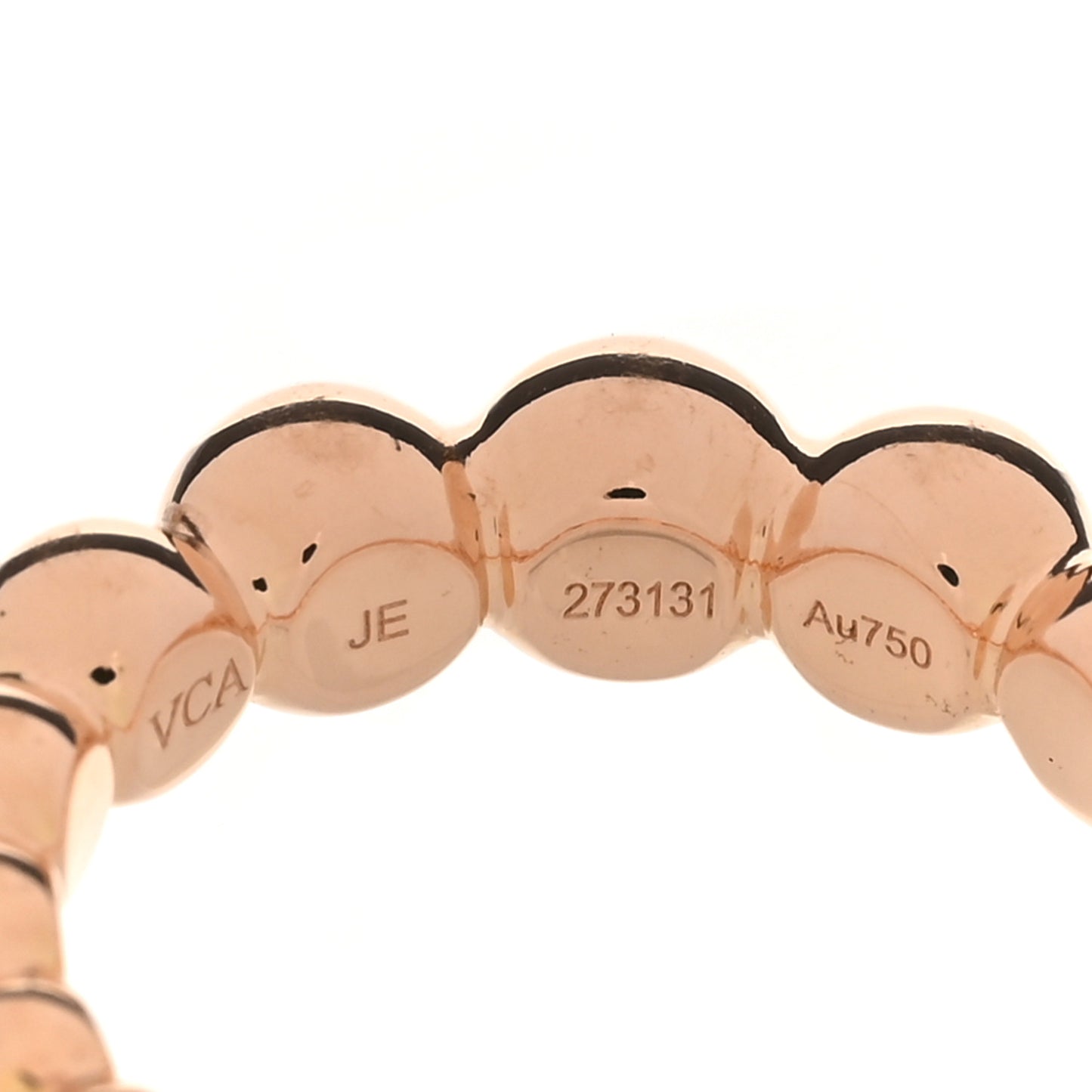 18K Rose Gold Perlee Pearls of Gold Variation Ring 53 6.5