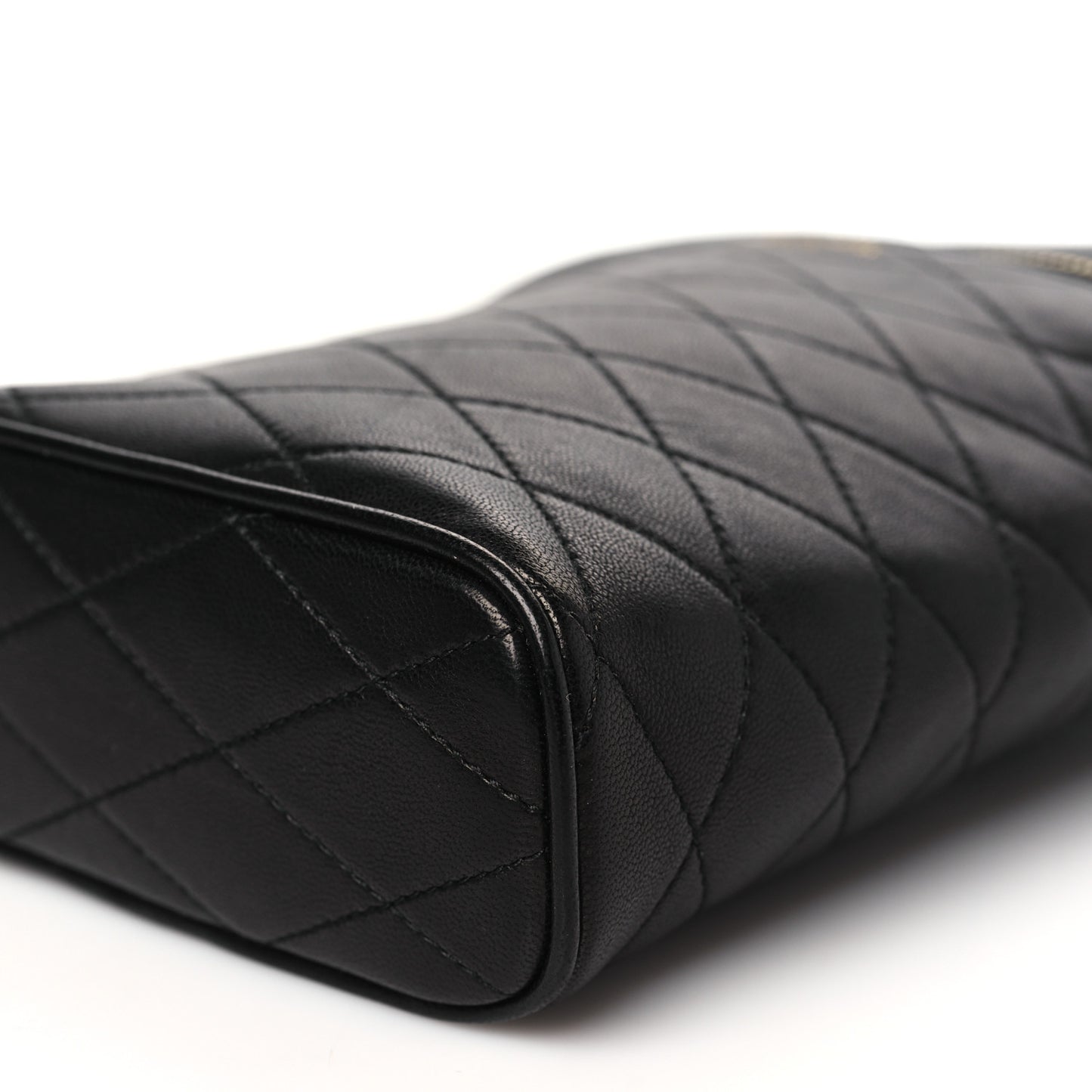 Lambskin Quilted Binocular Case Black
