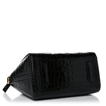 Givenchy Calfskin Crocodile Embossed Small Antigona Black 3 of 18