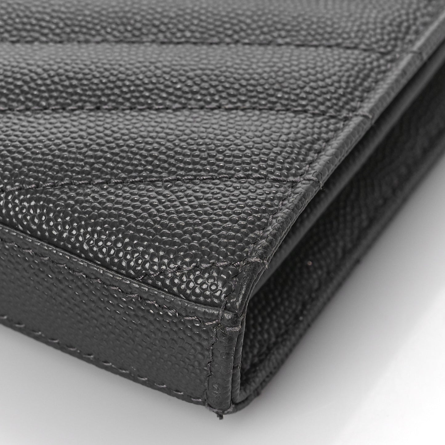Grain De Poudre Matelasse Chevron Monogram Chain Wallet Earth