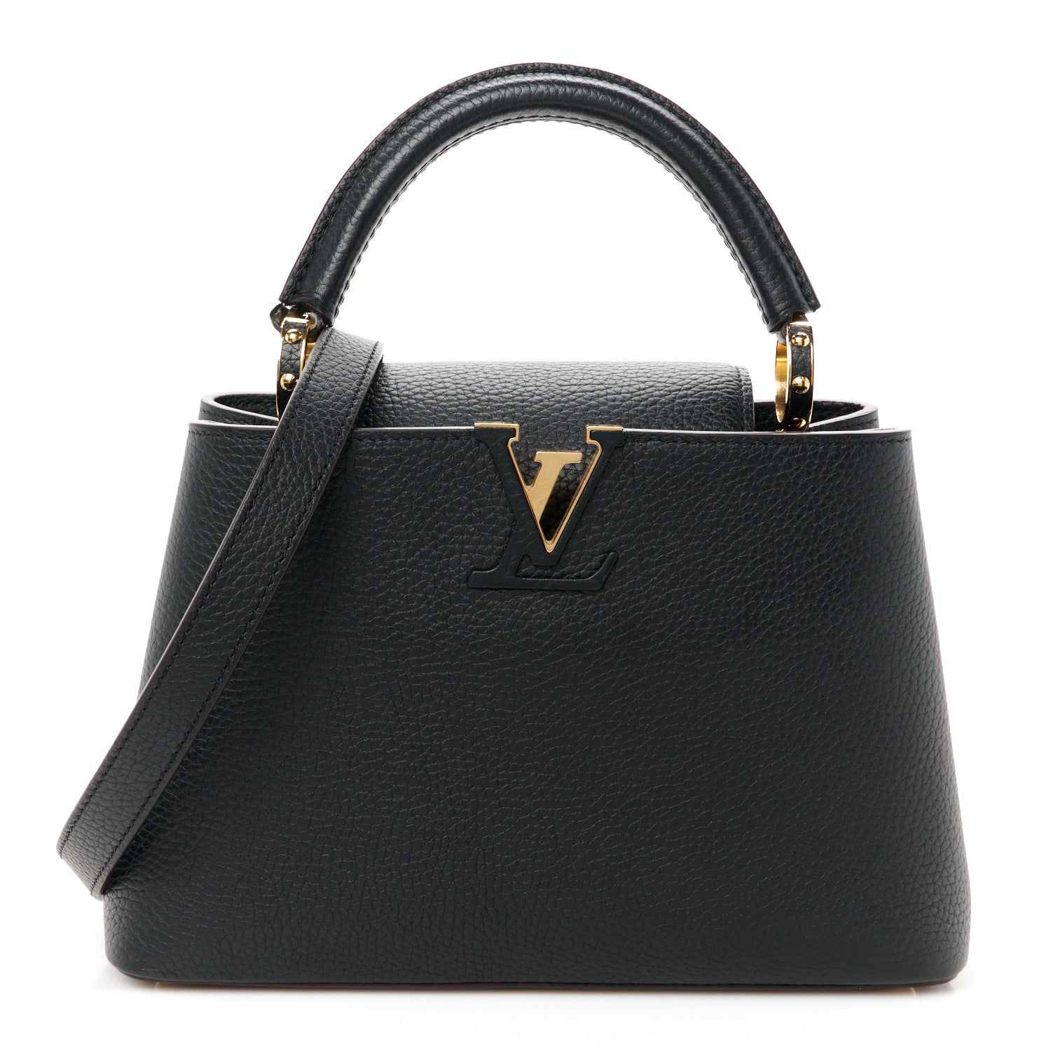 Louis Vuitton Taurillon Capucines BB Black Fuchsia 1 of 10