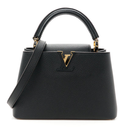 Louis Vuitton Taurillon Capucines BB Black Fuchsia 1 of 10