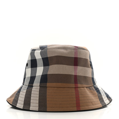 Burberry Cotton Canvas Exaggerated Check Bucket Hat M Birch Brown 3 of 8