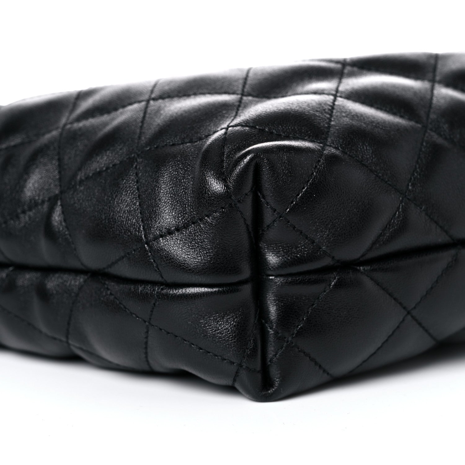 Saint Laurent Lambskin Quilted Maxi Icare Shopping Tote Black 9 of 11