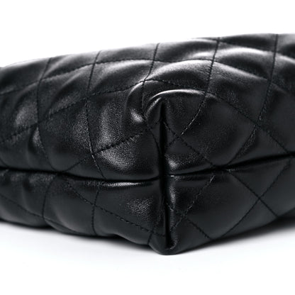Saint Laurent Lambskin Quilted Maxi Icare Shopping Tote Black 9 of 11