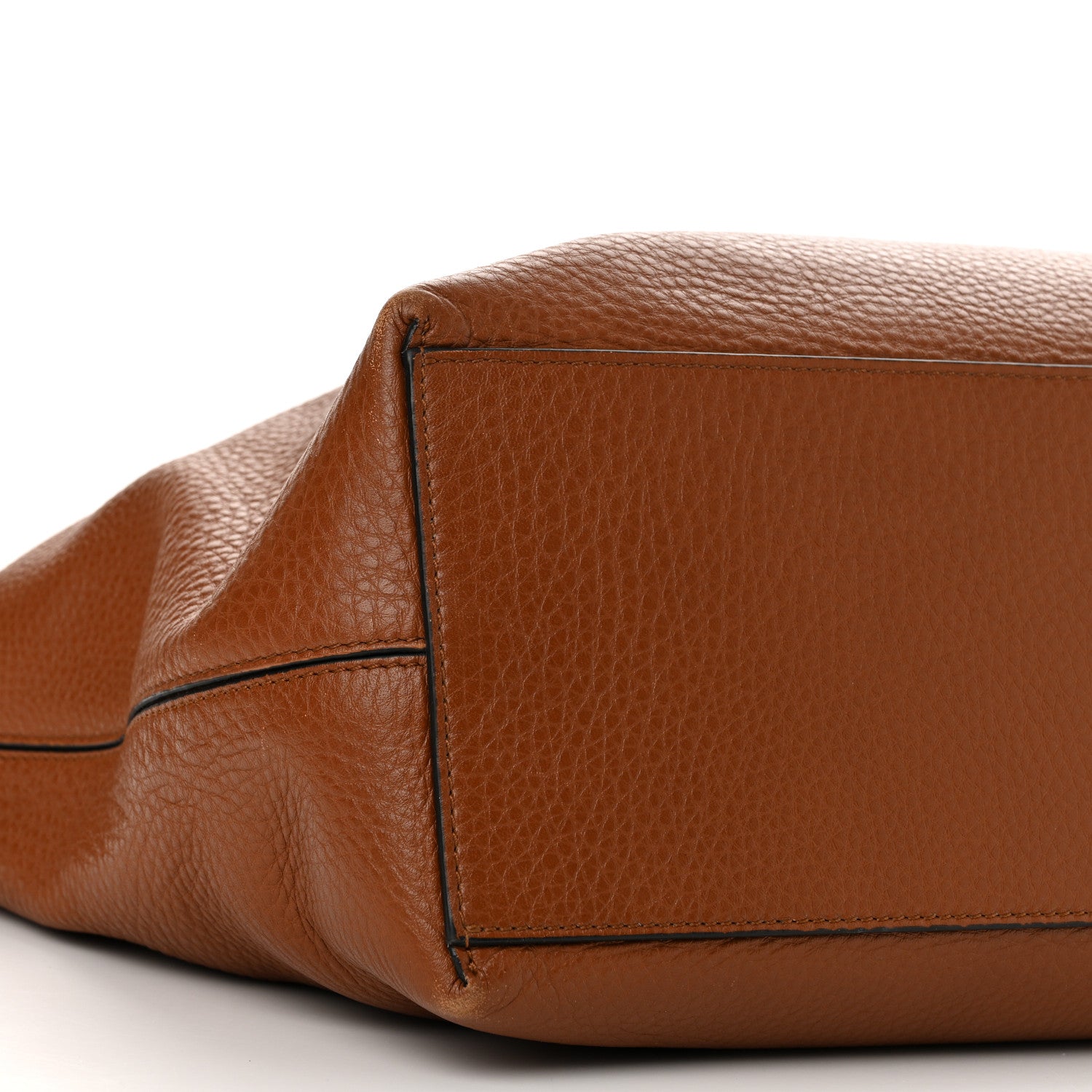 Valentino Garavani Grained Calfskin Rockstud Shoulder Tote Bright Cognac 8 of 18
