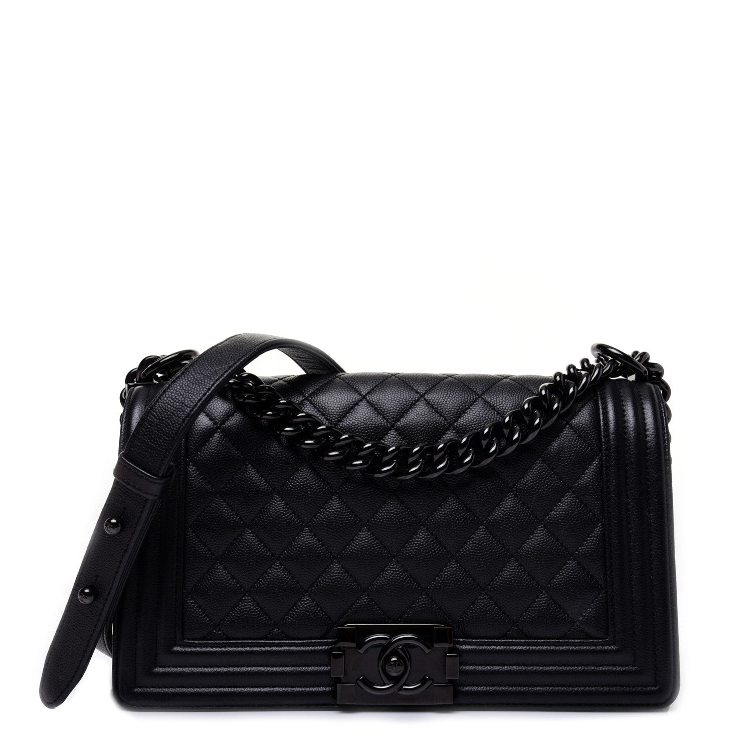 Chanel Caviar Quilted Medium Boy Flap So Black 1 of 14