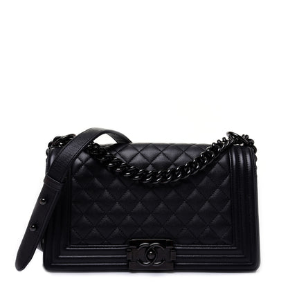Chanel Caviar Quilted Medium Boy Flap So Black 1 of 14