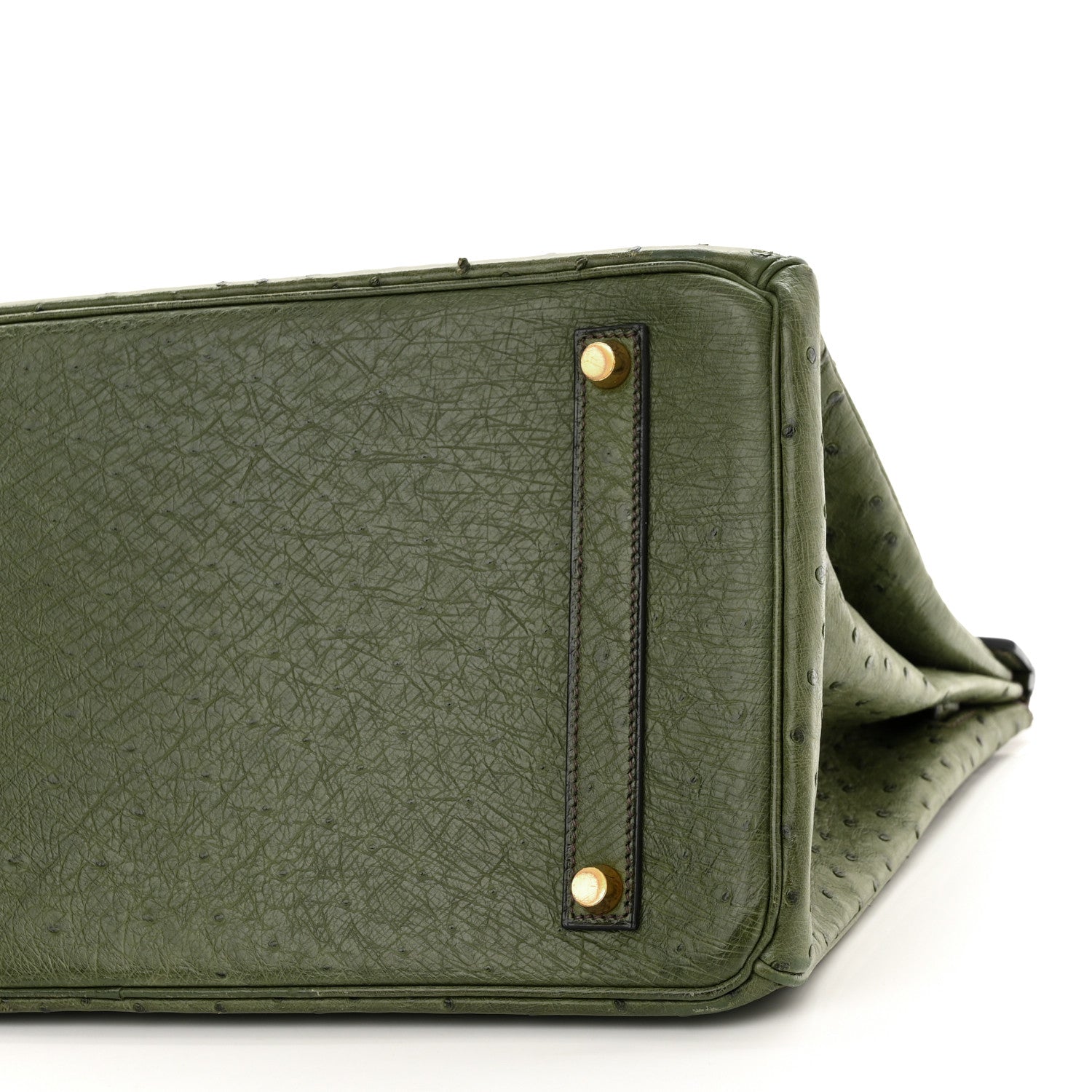 Hermes Ostrich Birkin 35 Vert Olive 10 of 23