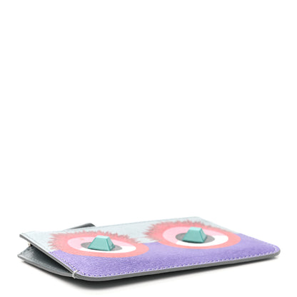 Fendi Vitello Elite Studded Hypnoteyes Coin Pouch Key Case Polvere Multicolor 4 of 7