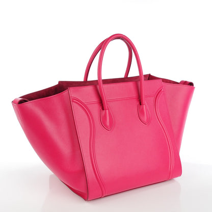Celine Grained Calfskin Medium Phantom Luggage Fuchsia 3 of 7