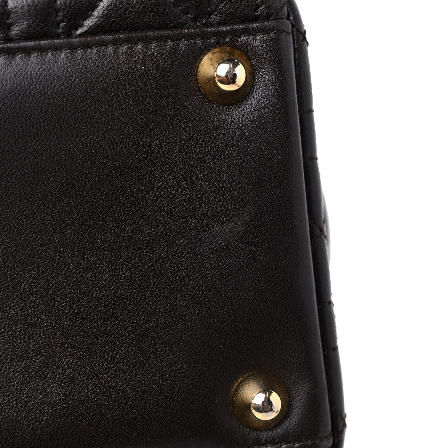 Christian Dior Lambskin Cannage Large Lady Dior Dark Brown 13 of 16