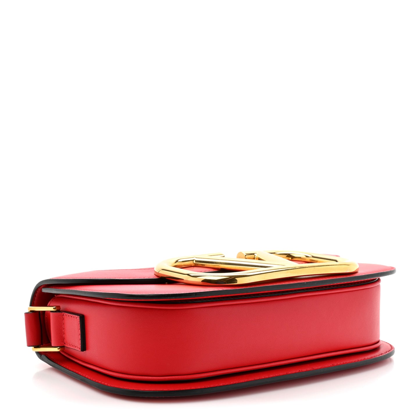 Smooth Calfskin Supervee Shoulder Bag Rouge Pur