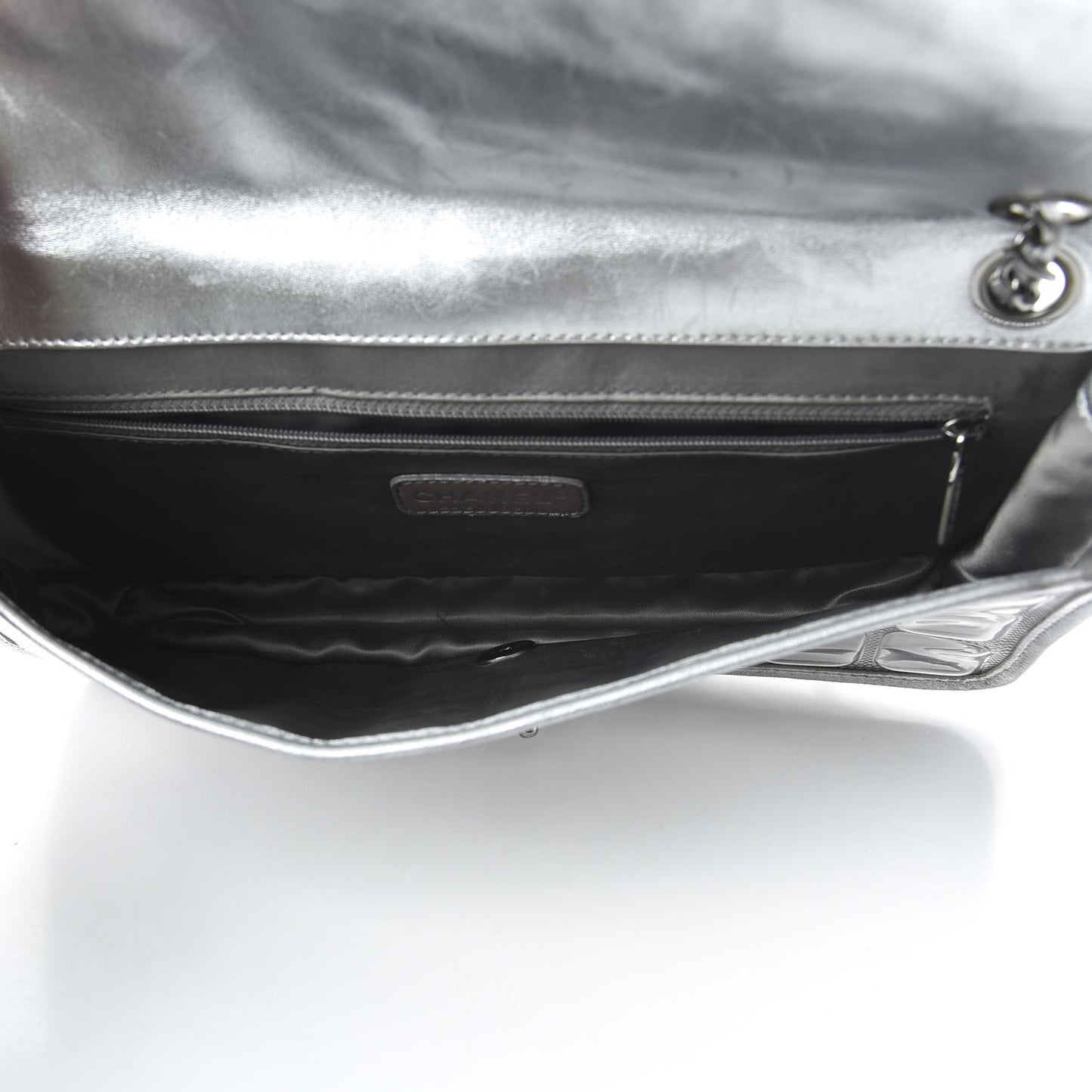 Vinyl Large Ice Cube Flap Silver