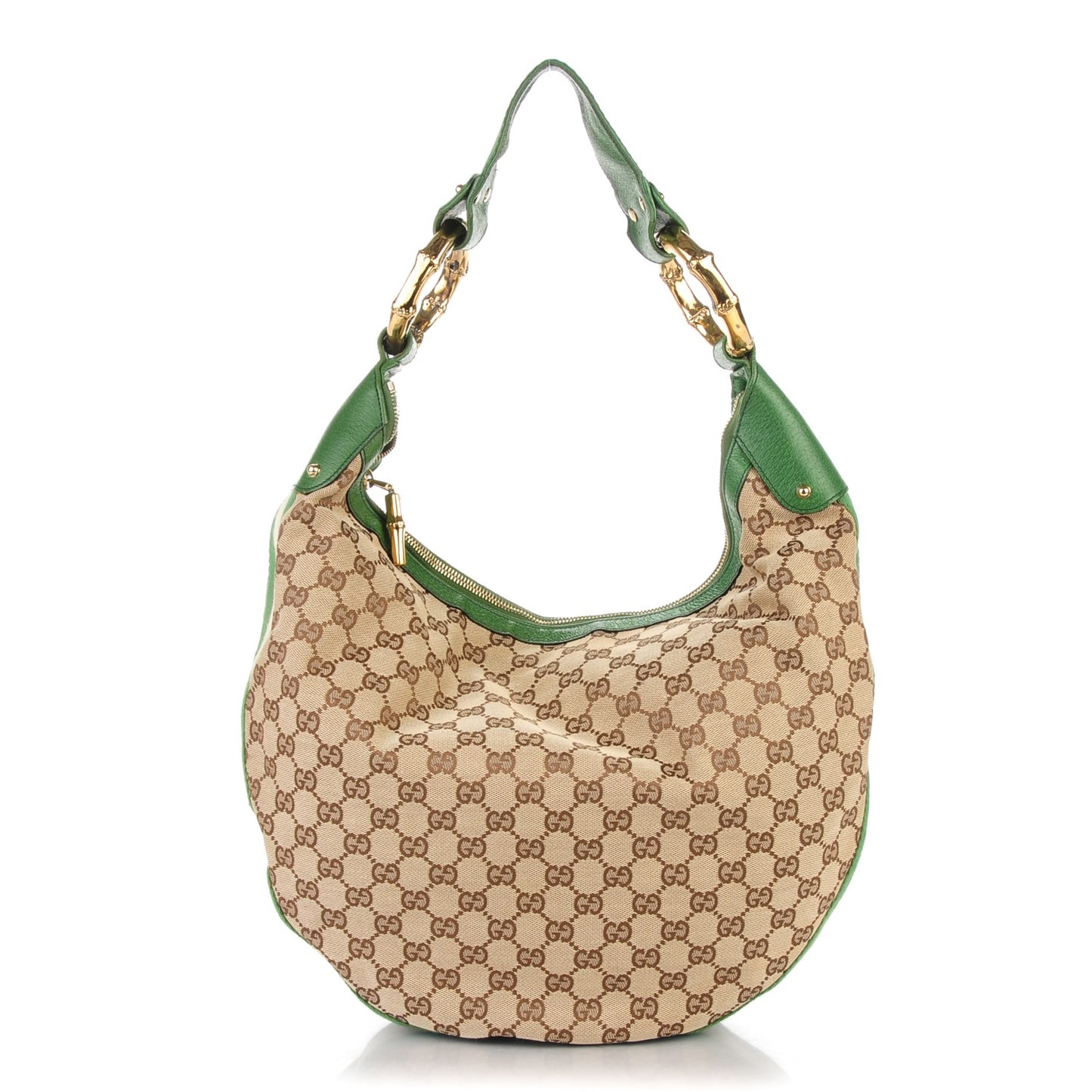 Monogram Web Bamboo Ring Hobo Green