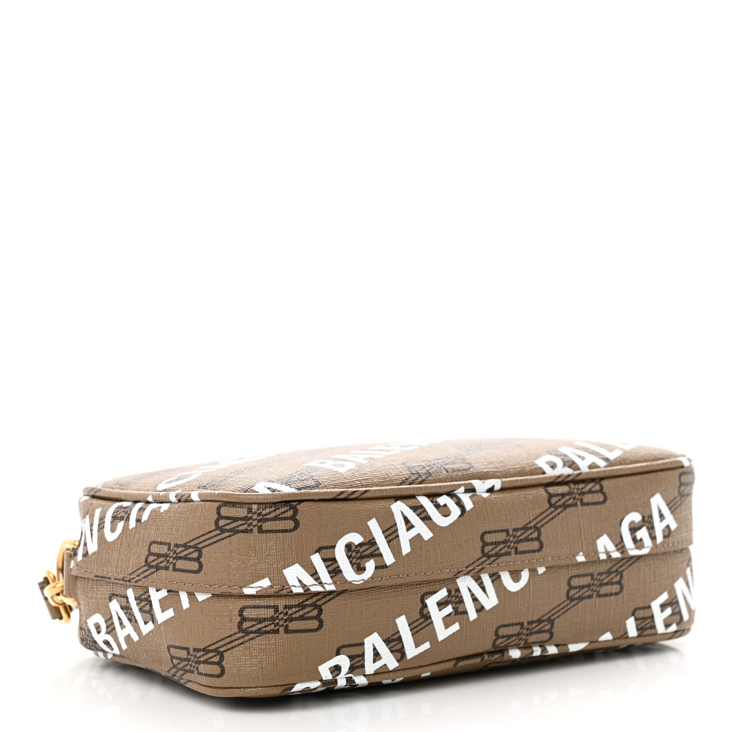 Balenciaga Coated Canvas BB Monogram Allover Logo Small Camera Bag Beige Brown Black 4 of 10