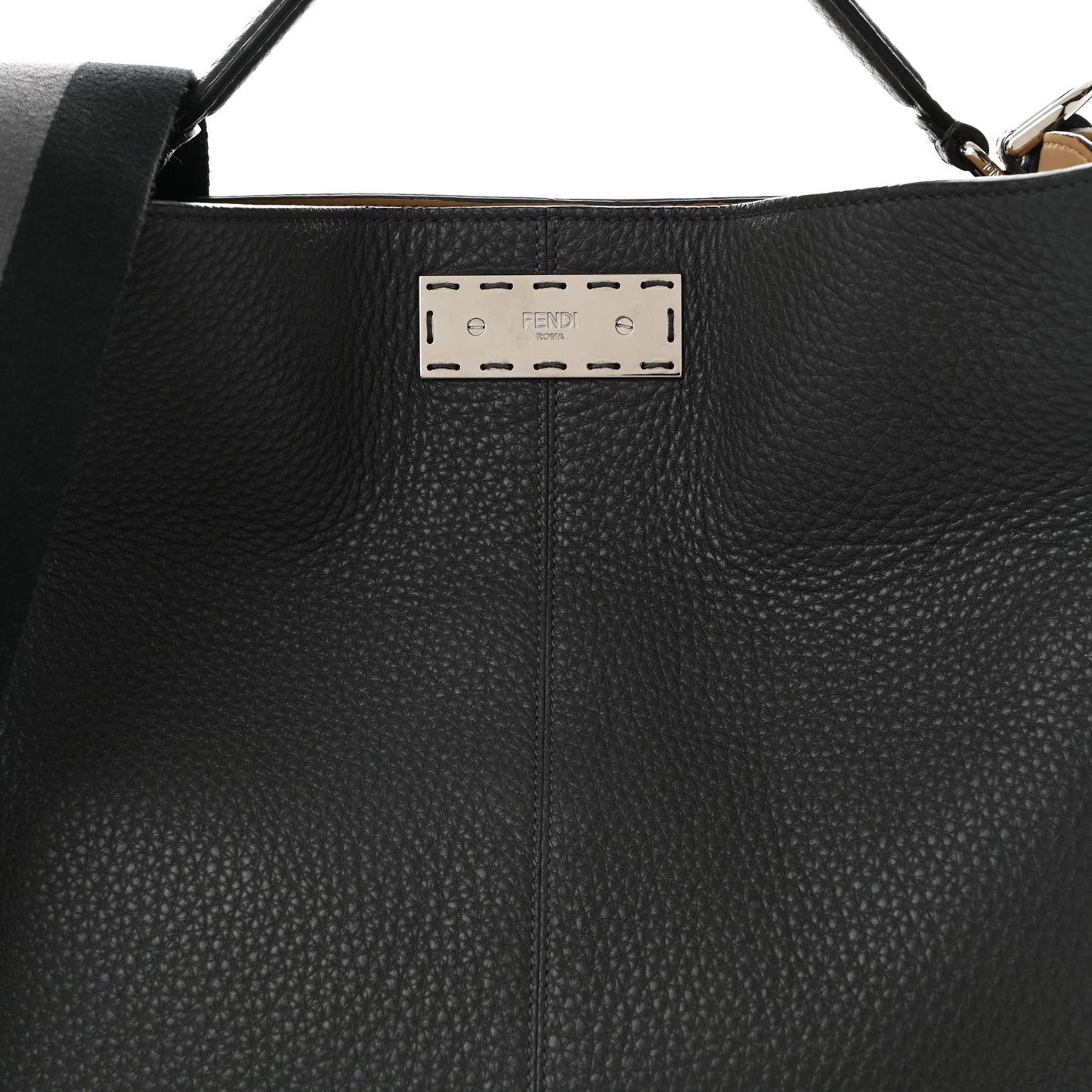 Cuoio Romano Glazed Fabric FF 1974 Peekaboo X-Lite Fit Asfalto Mou Black