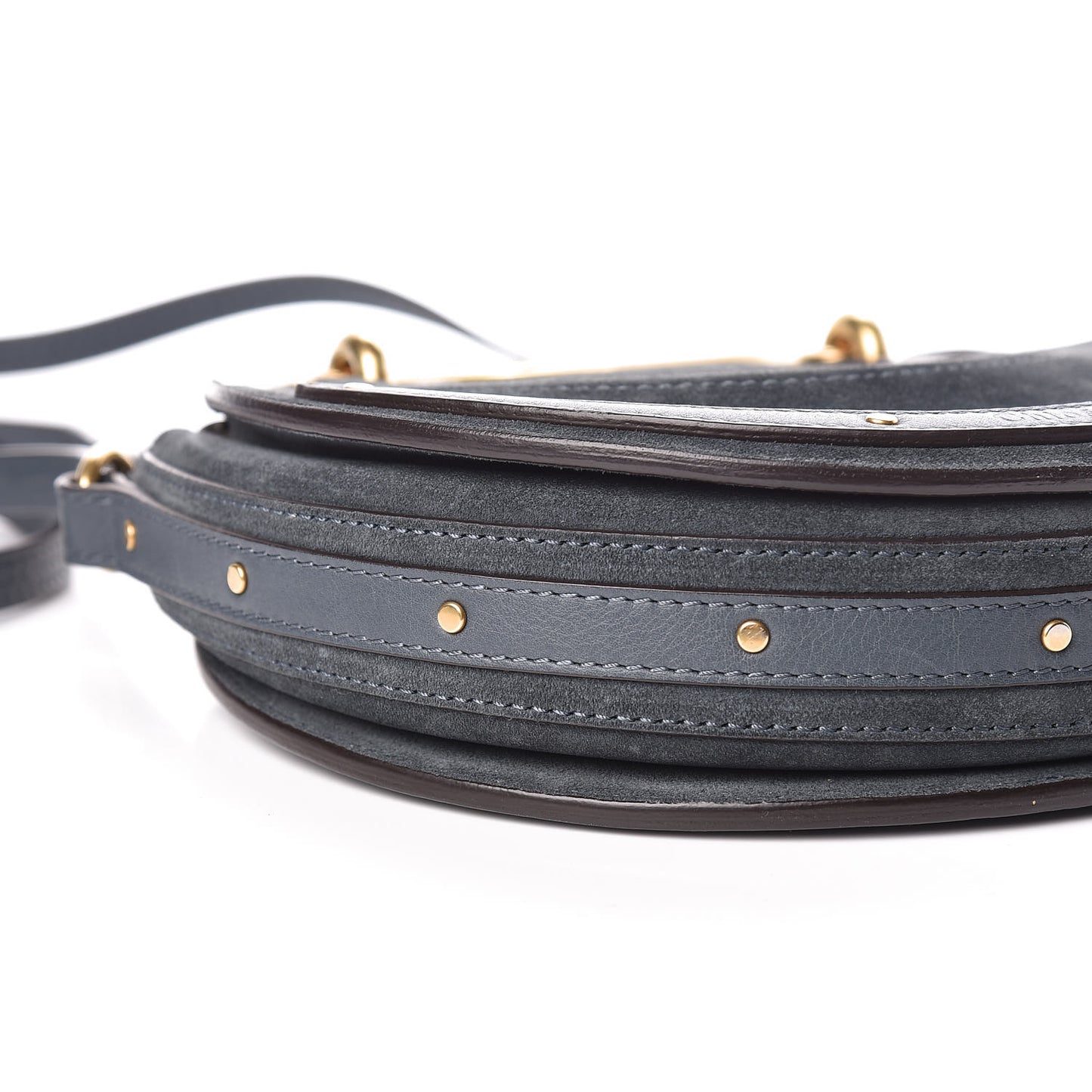 Goatskin Suede Small Pixie Bag Silver Blue