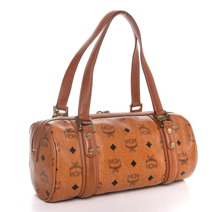 MCM Visetos Essential Barrel Bag Cognac 3 of 8