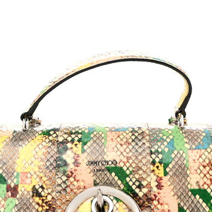 Jimmy Choo Elaphe Snakeskin Madeline Crossbody Satchel Rainbow 10 of 11
