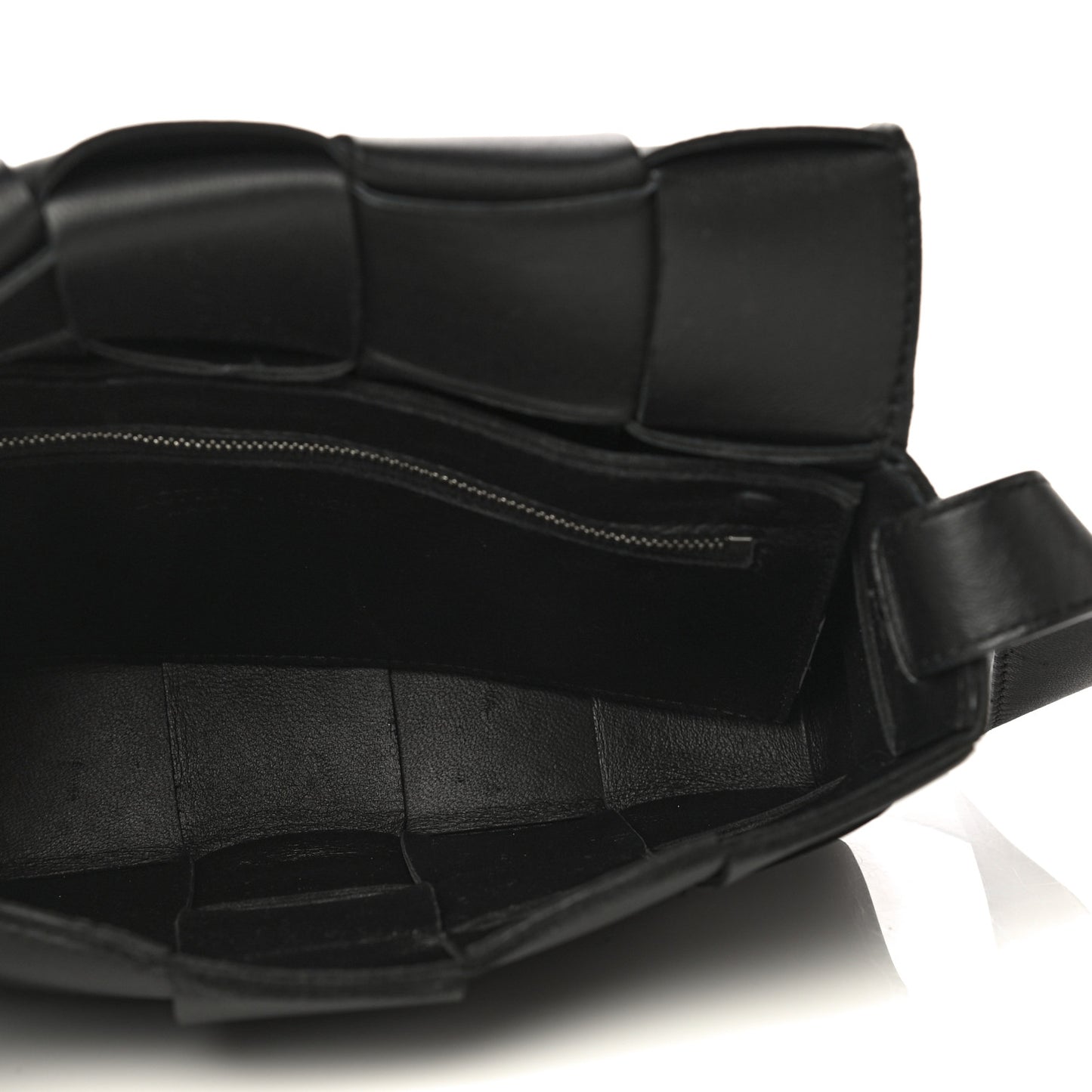 Lambskin Maxi Intrecciato Cassette Crossbody Bag Black