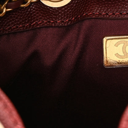 Chanel Caviar Quilted Small Chanel 25 Handbag Burgundy 7 of 10